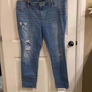 AVA AND VIV denim leggings crop size 20W